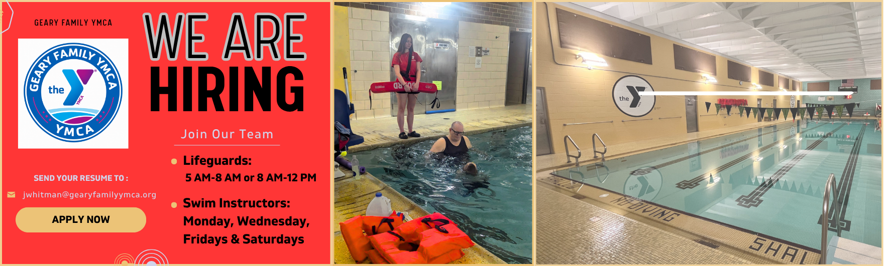 We're Hiring Aquatics